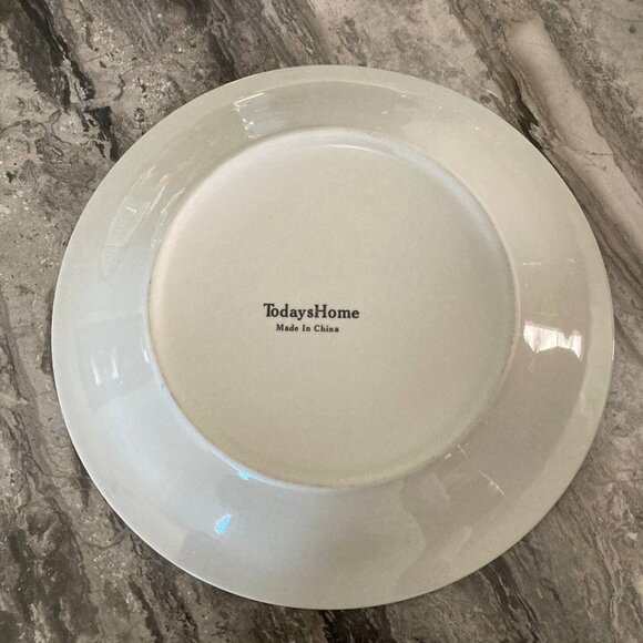 Todays Home Navy Blue Rimmed Dinner Plates 10” used - Picture 3 of 5